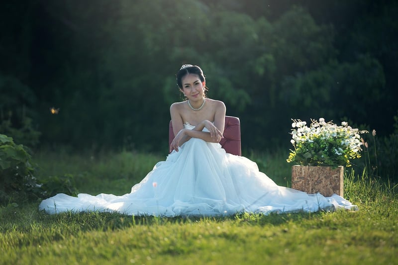 Cancer-inspired wedding dress
